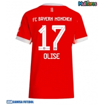 Camisa de Futebol Bayern Munich Michael Olise #17 Equipamento Principal Mulheres 2025-26 Manga Curta